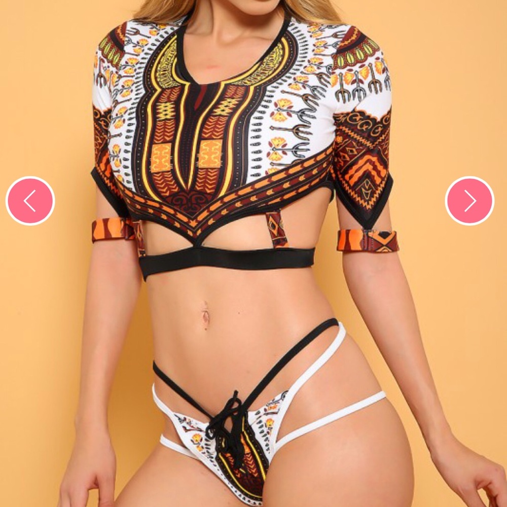 Tribal print bathing suit